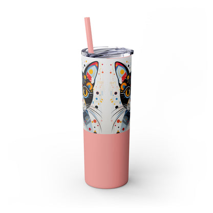 Cat's Playful Whimsy Limited Edition 20 oz Geometric Art Tumbler: 