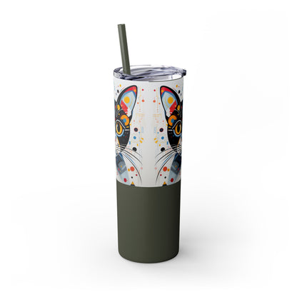 Cat's Playful Whimsy Limited Edition 20 oz Geometric Art Tumbler: 