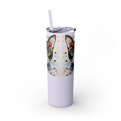 Cat's Playful Whimsy Limited Edition 20 oz Geometric Art Tumbler: 