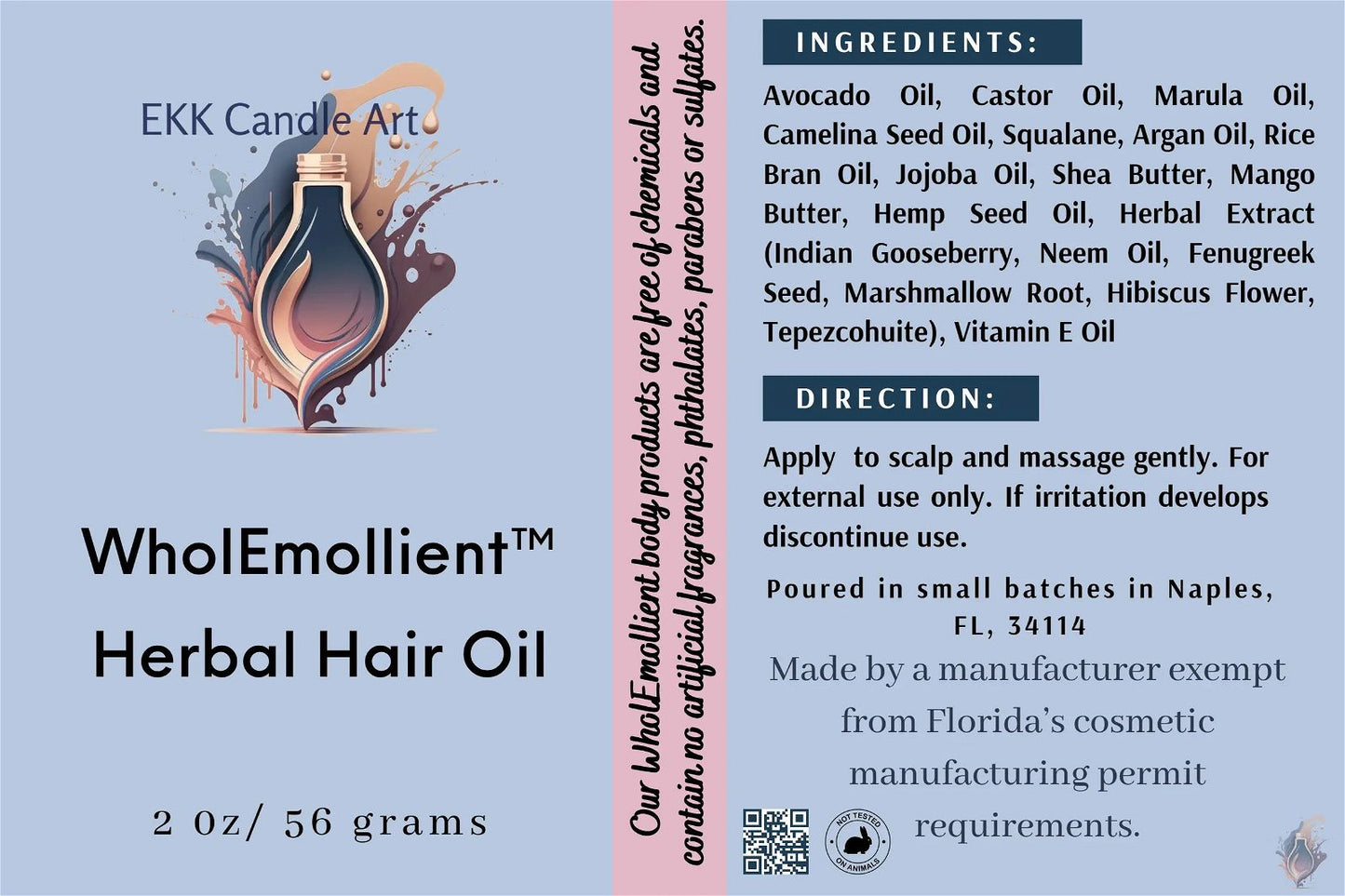 Rosemary infused Herbal Hair Oil - EKK Candle Art