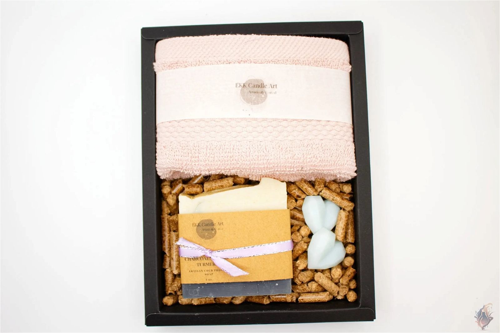 Single Bar Artisan Soap and Towel Gift Set  - Customizable - EKK Candle Art