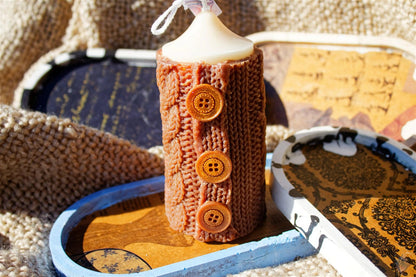 Sweater Pillar Candle - EKK Candle Art