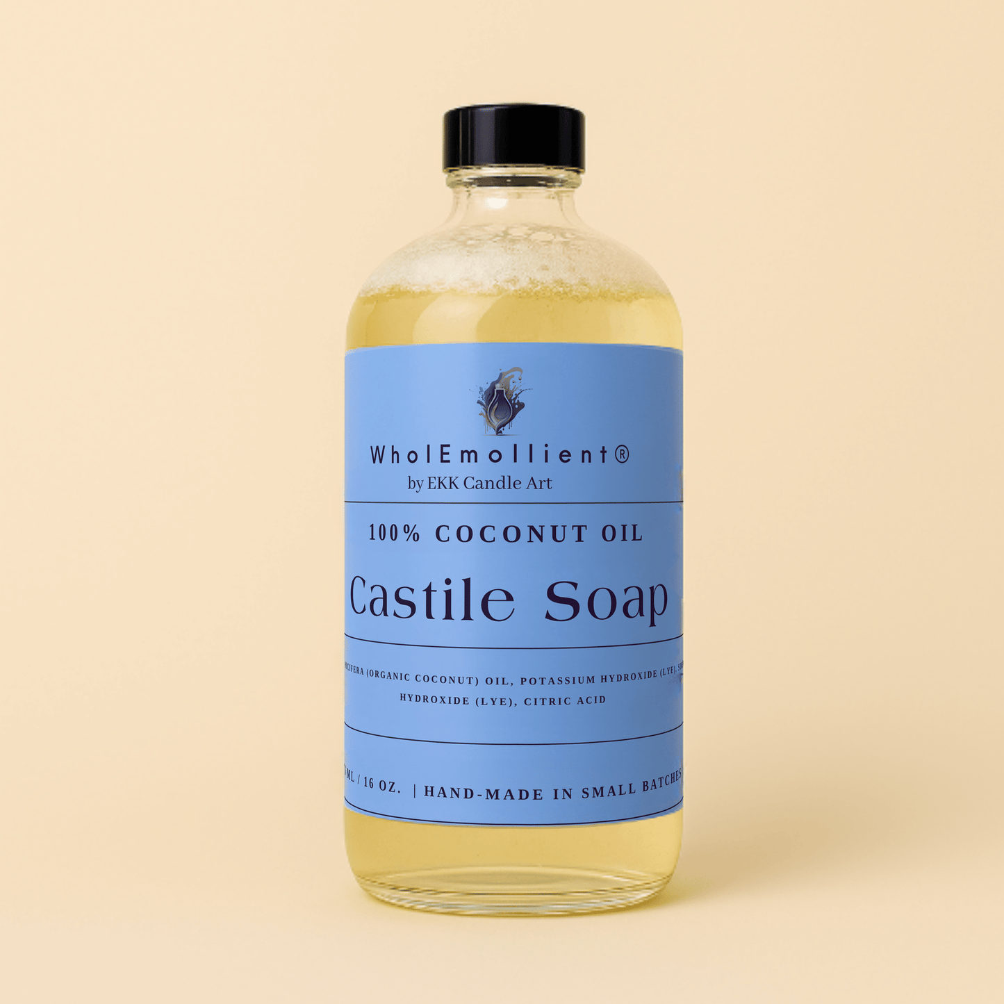 Organic coconut oil castile soap bottle – natural multipurpose cleaner